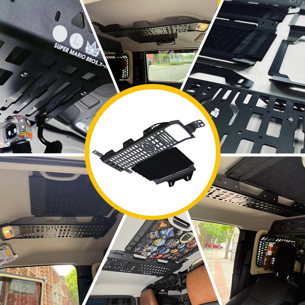 New Suzuki Jimny Ceiling Storage Rack for JB64 and Jimny Sierra Front Extension Tactical Trunk Extension Storage Magic Velcro MOLLE Custom Design for