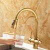 Antique Brass Pull-out Kitchen Faucet Water Purifier Sink Faucet 360° Rotate Hot Cold Drinking Water Filter Kitchen Mixer Taps