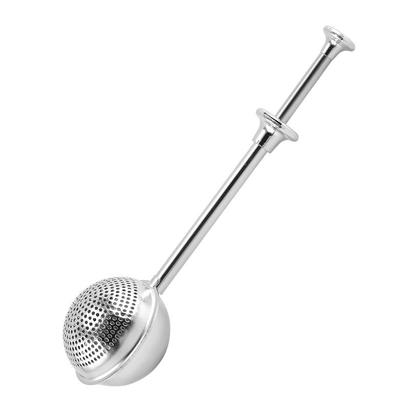 

304 Stainless Steel Tea Strainer Round Telescopic Tea Ball Brewing Tool