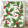 Tu Botanical Shower Curtain Greenery Leaf Print Bathroom Decor Nature Theme Backdrop Farmhouse Style Waterproof Fabric Modern Ho