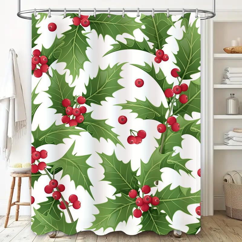 Tu Botanical Shower Curtain Greenery Leaf Print Bathroom Decor Nature Theme Backdrop Farmhouse Style Waterproof Fabric Modern Ho