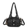 European and American Trendy Women's Shoulder Bags  Fashionable Color Diamond Contrasting Colors for Women Underarm Bags Big Rhinestones for Women