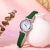 Fashion Light Luxury Leather Strap Alloy Case Quartz Watch for Women, Suitable for Everyday Wear, Christmas Gift