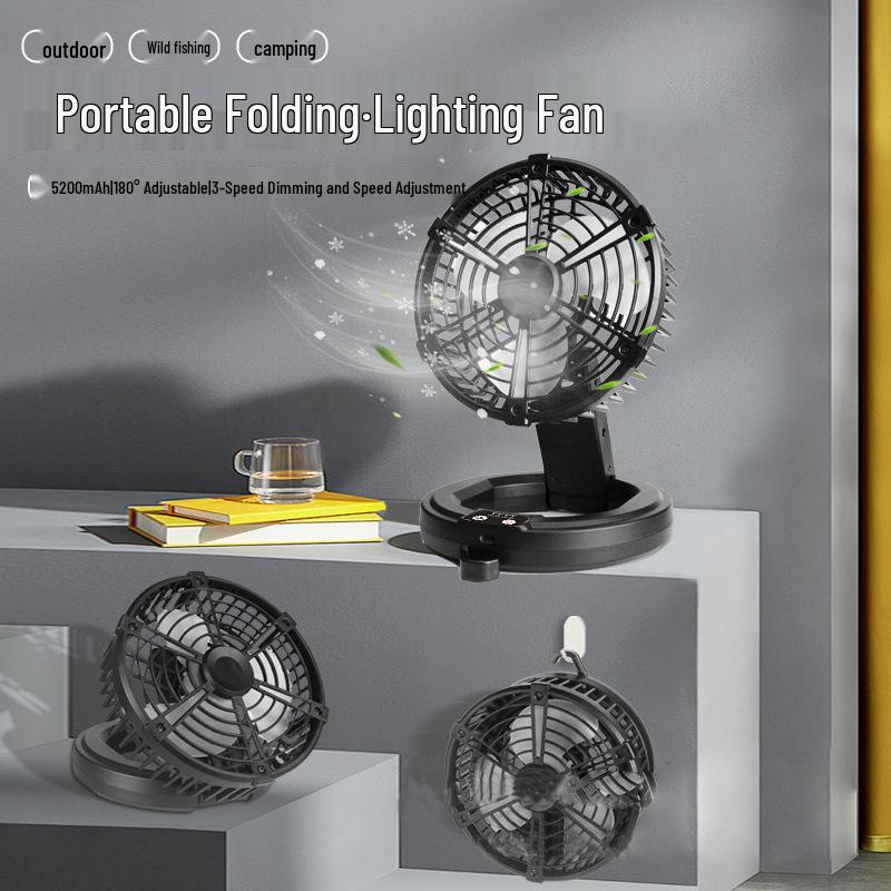 

High Power Portable Camping Fan with Long Battery Life, Hangable, Foldable, and Energy Saving