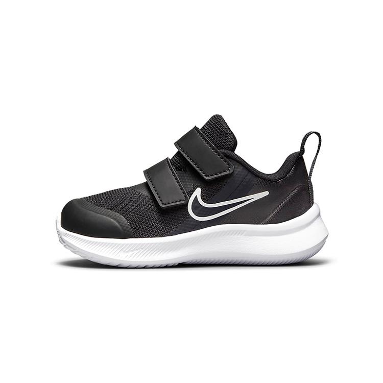 New Nike Star Runner 3 Low Top Running Shoes Black White Infant And Toddler DA2778-003