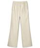 Bikwaieos Faux Leather Banding Flare Pants_Cream