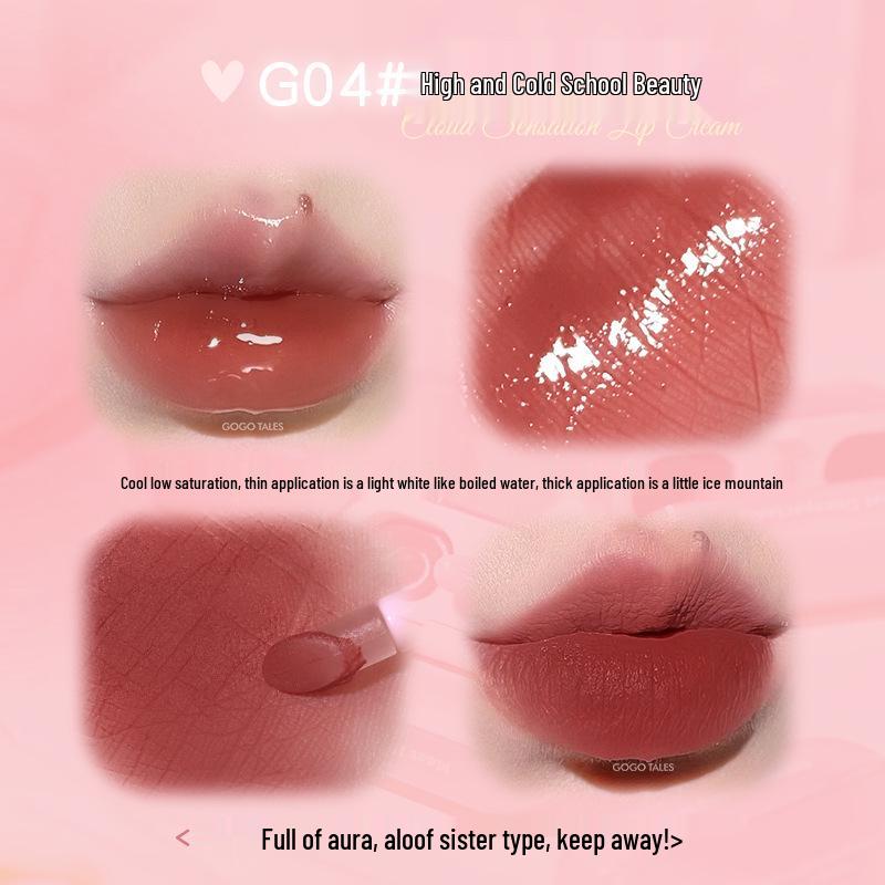 Gogotales Double-Ended Lip Gloss: Long-Lasting, Moisturizing Lip Mud & Mirror Water Light Lipstick
