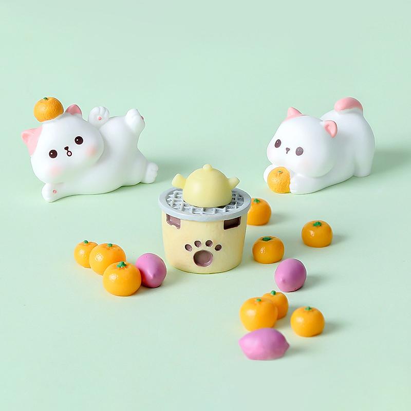 New Diy Doll House Cat Doll Gardening Fairy Miniature Figurines Car Ornament Gift Mini Animals Figurine