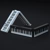 88-Key Folding Electronic Piano with Weighted Hammer Action, MIDI, CE Certified.