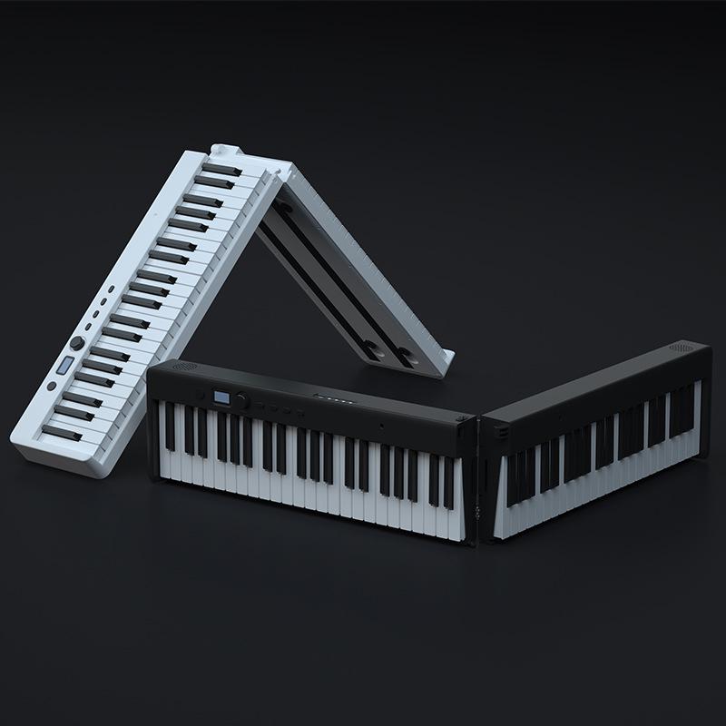 88-Key Folding Electronic Piano with Weighted Hammer Action, MIDI, CE Certified.