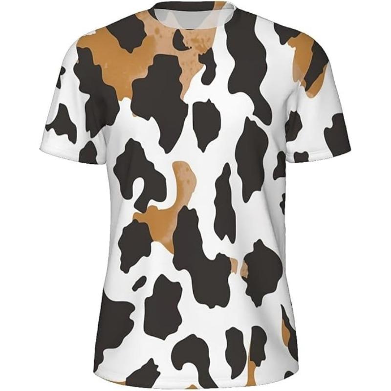 3D-Druckmuster Kopfschmuck Skelett Farbe T-Shirt Herren Jungen Rundhals Kurzarm T-Shirt