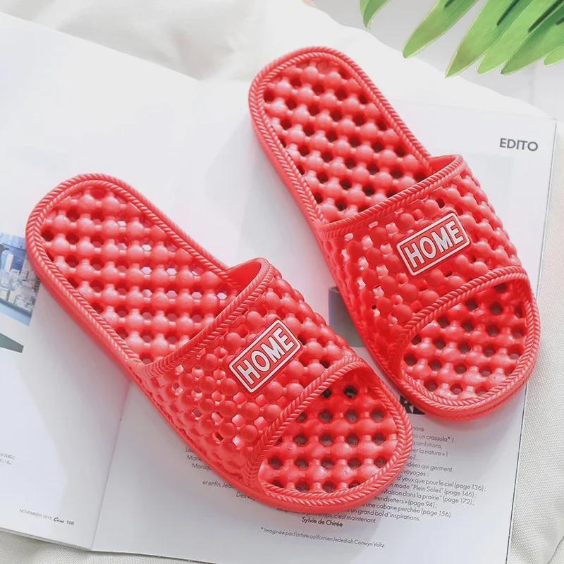 

Нескользящие полые сандалии для унитаза: Летние банные тапочки для мужчин и женщин - для домашнего использования в помещении 38-39 fits 37-38 красный