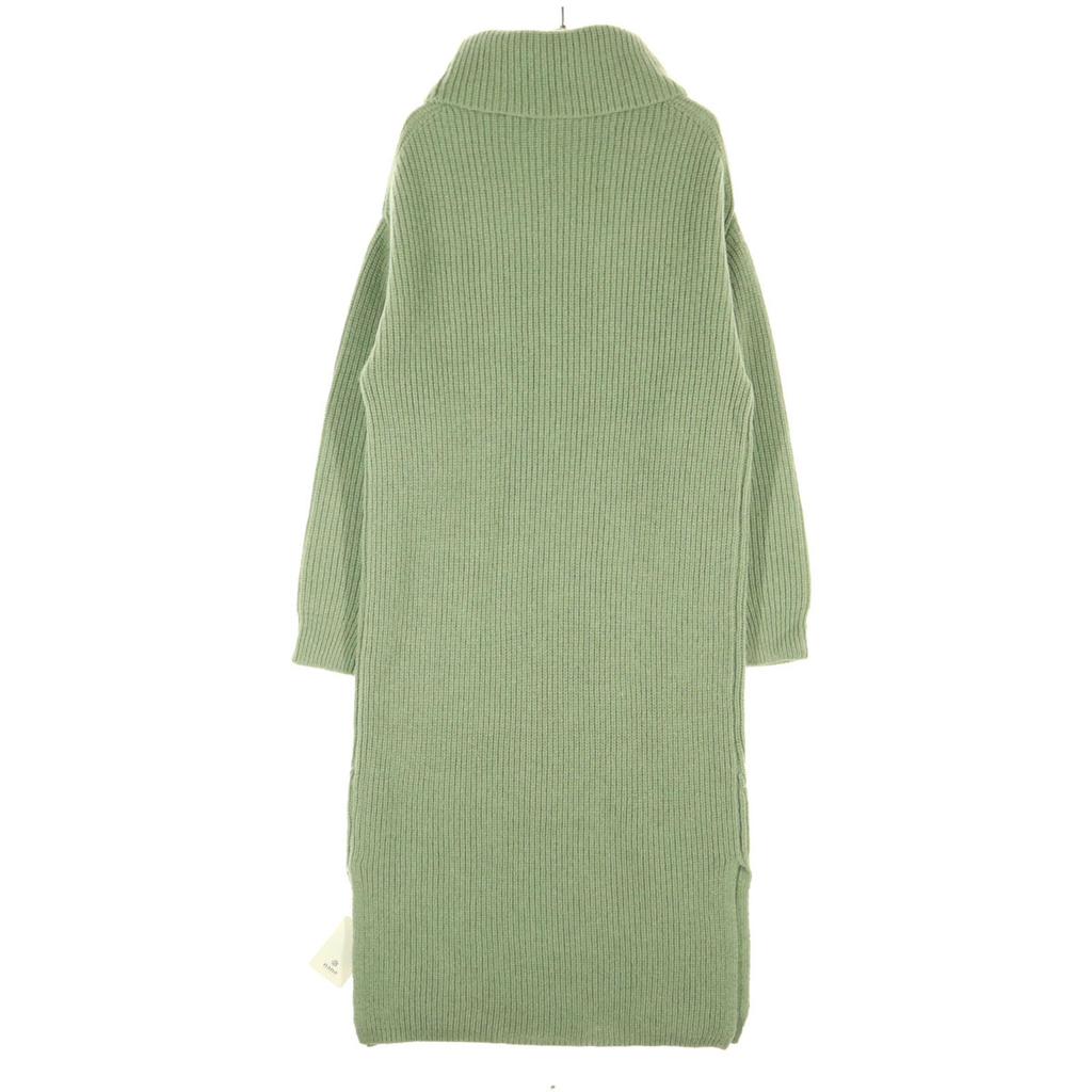 unused nano universe Wool blend Long sleeve Turtleneck knit Long dress 36 Women Used