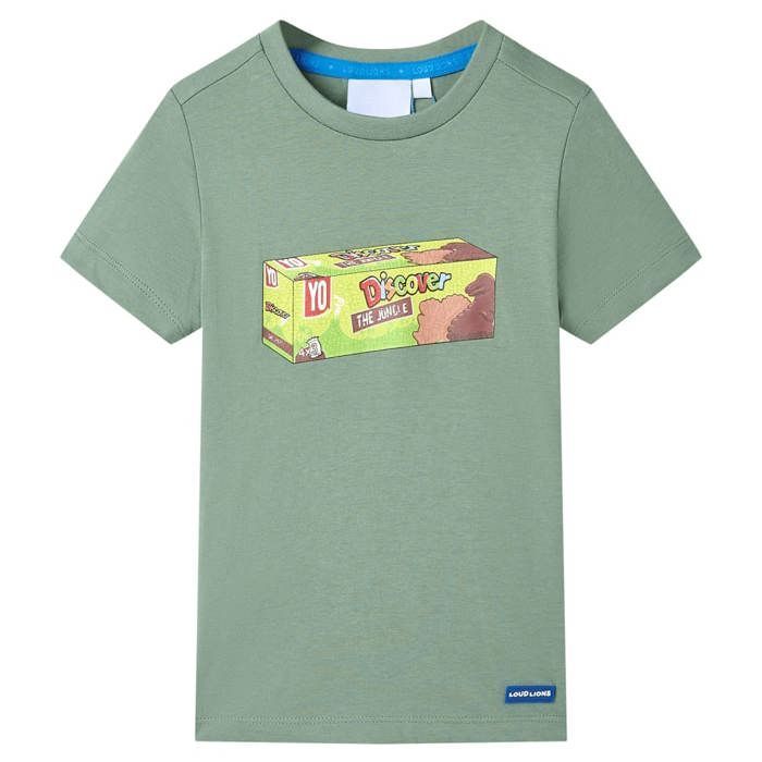 T-shirt pour enfants avec manches courtes kaki 92/104/116/128/140