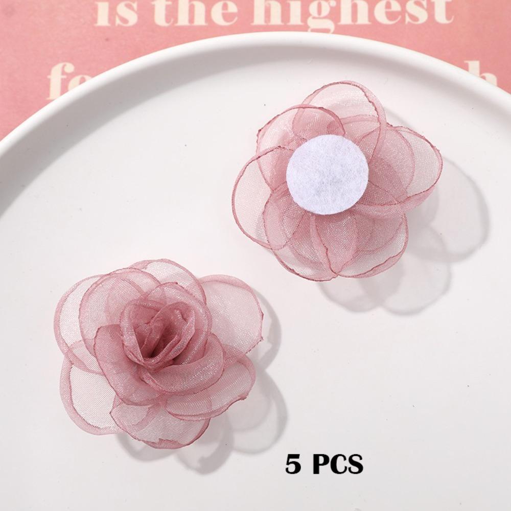 5 peças Material de Brinco de Malha Tecida Acessórios de Vestuário Feitos à Mão Novo Acessório de Presilha de Cabelo