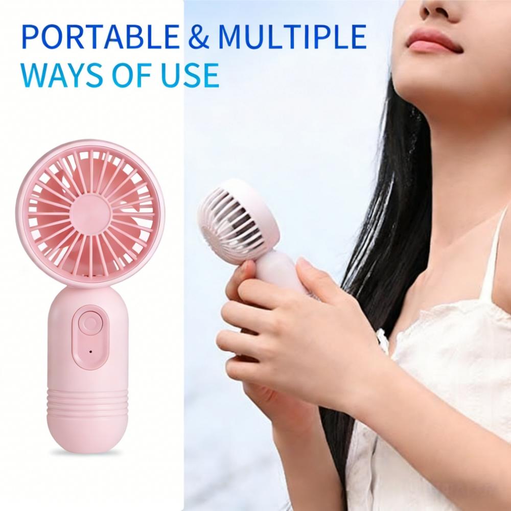 XIAOTREE Portable Fan USB Rechargeable 3-speed Handheld Fan for Men and Women Suitable for Office Outdoor Travel and Camping