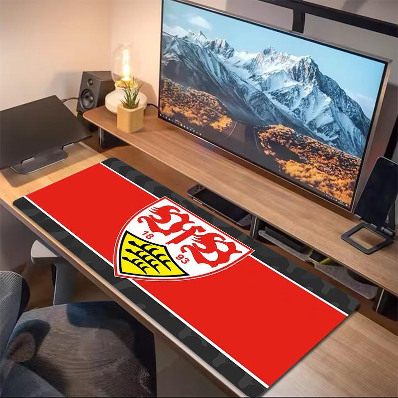 VfB Stuttgart Druck Kissen Rutschfest Laptop Tablet Großes Mauspadd XXL Matte Mini-PC Spielmatte Mit Verriegeltem Rand