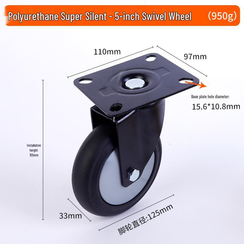 Stummes Gummirad mit mehreren Spezifikationen: Feststell- und Lenkrolle für Handwagen