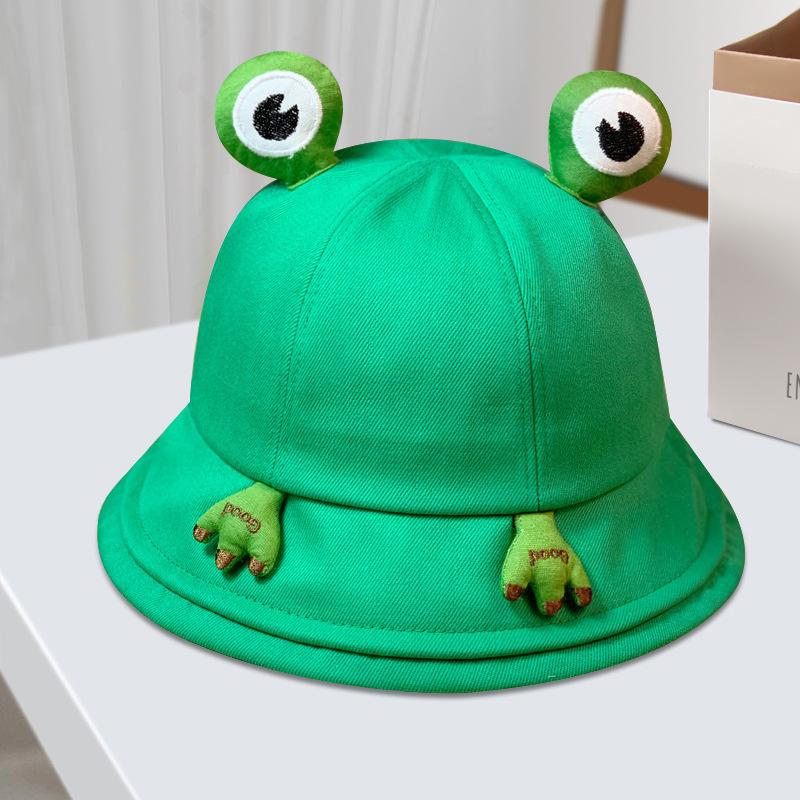 

Cute frog bucket hat parent-child model summer UV protection sun protection sunshade basin hat children s hat women One Size
