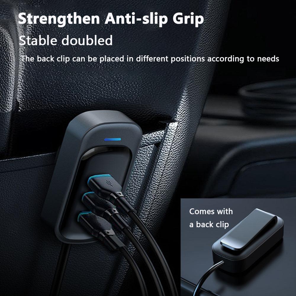 Car Charger 66W Super Fast Charging PD QC3.0 USB C Car Phone Charger Type C Ear Seat Multi-port Wired Phone Charger for Cars
