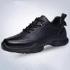 Men's Shoes Leather Shoes Spring New Men's Casual Shoes Soft Sole Non-slip Sneakers Black Lace-up