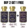 Aqua aq Attar e Blue Attar com Lomani Attar Grátis – Combinação de Fragrâncias Aquática Fresca e Clássica | Óleos de Perfume Roll-On Unissex Sem Álcool | 3 x 6 ml