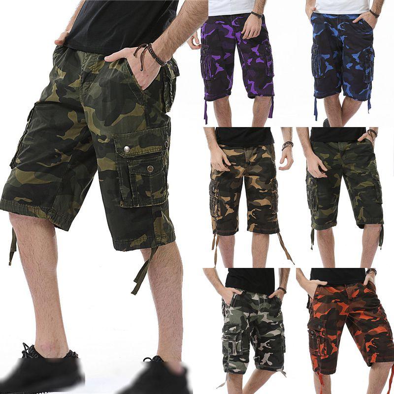Durable And Comfortable Men's Tactical Military Army Camouflage Cargo Shorts With Multiple Pockets