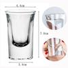 Batone Shot Glasses, 24-Piece Set - 30ml Clear Stained Mini Shot Glasses, Heavy Base Whiskey Glass Set, Mini Tequila Glasses (24)