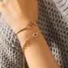 Euro-American Ins Style Micro-pave Bracelet for Women, High-end Zircon Jewelry, Niche Design Titanium Steel Accessories