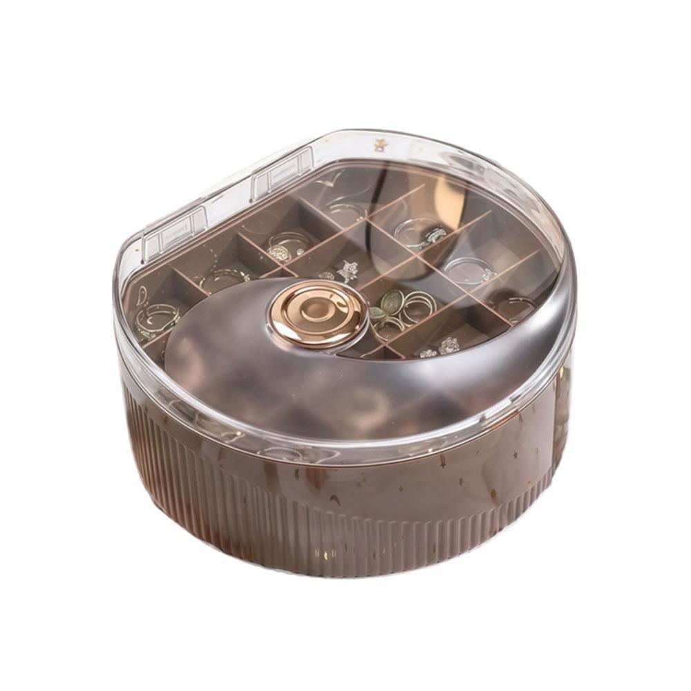 

Plastic Earrings Storage Case Large Capacity Jewelry Display Box Tidying and Organizing коричневый