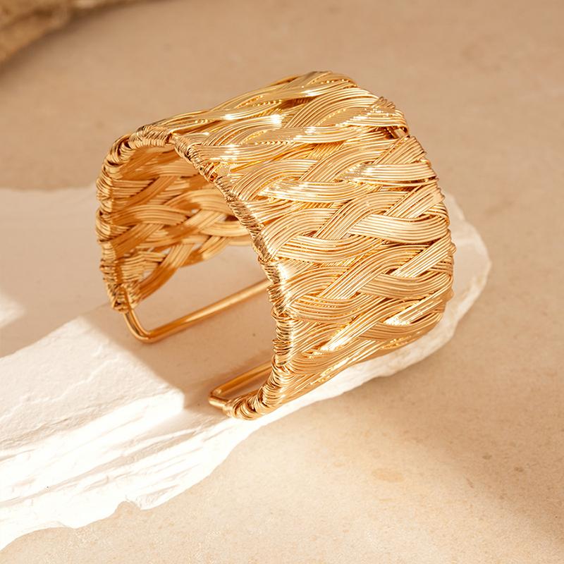 Punk Metal Bracelets For Women Men Geometric Cuff Bangles Personality Exaggerated Hand Jewelry