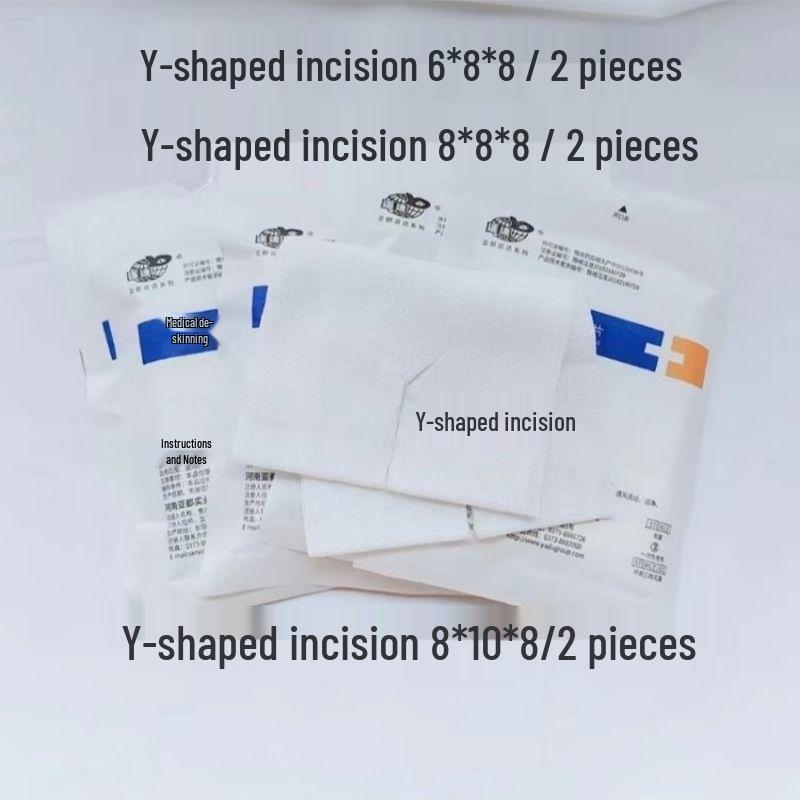 

Sterile Defatted Tracheostomy Gauze Kit: Includes Gauze Pads & Y-Shaped Scissors – 2-Piece Pack by Yaduyunda Medical Y-shape 8x8x8 / 2-piece pack [50 pieces]