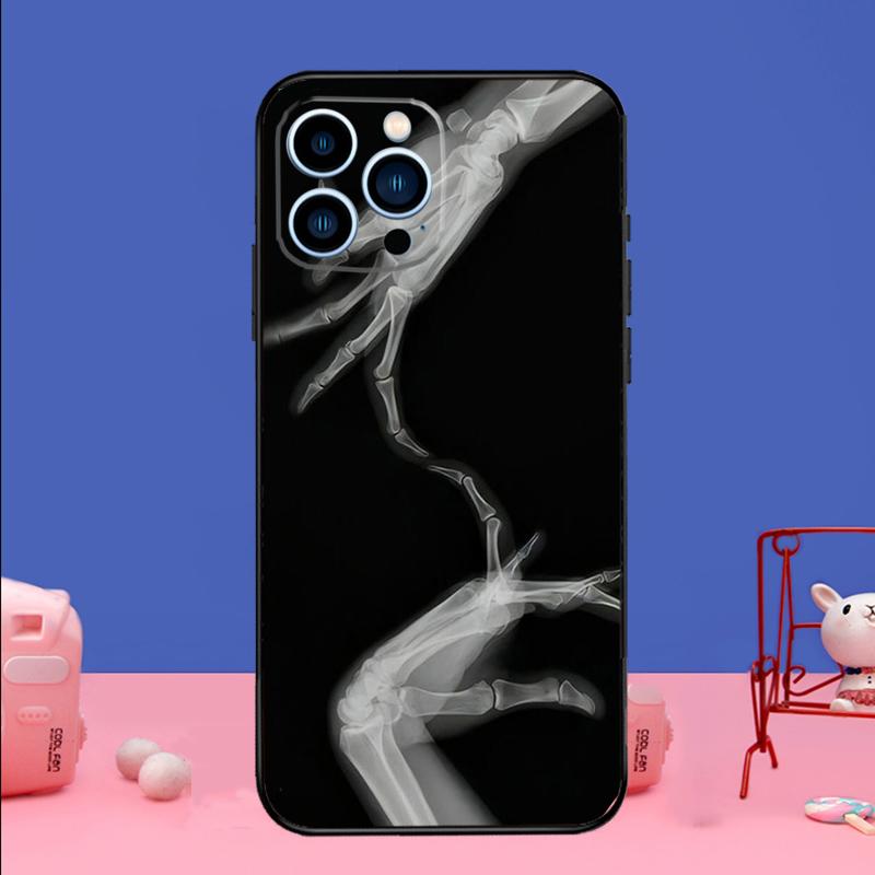 xray art aesthetic Skull Phone Case For iPhone 16 15 14 13 12 11 17 Pro Max Plus 12 13 mini 16e 17 Air Bumper Cover