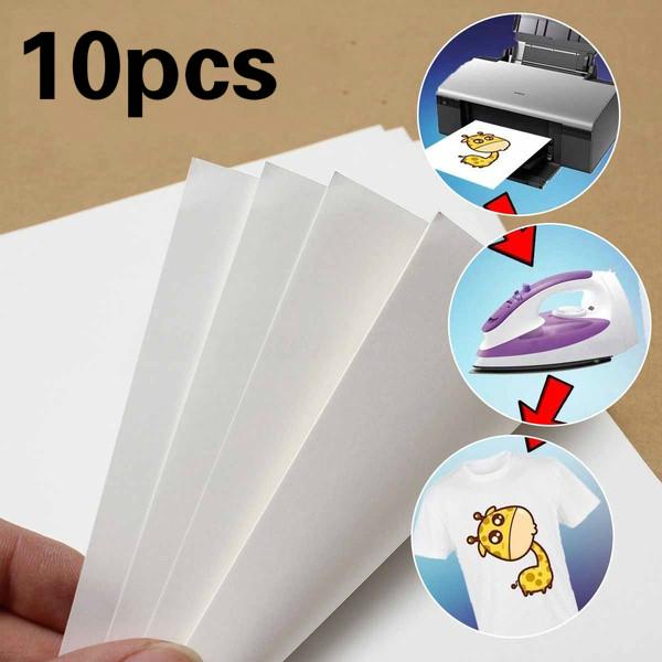 10Pcs A4 Iron on Heat Transfer Paper 