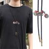 Metal Bolo Tie for Male Carnivals Necktie Motorcycle Pendant Bolo Tie for Shirt Sweater Decorative Adult Birthdays Gift