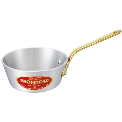Nakao Aluminum Manufacturing Co., Ltd. Pro King Shallow Saucepan with Tapered Handle, 24cm, with Measuring Tape, PK-7