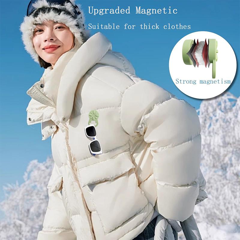 Silikon Magnetischer Brillenhalter Hält Brillen Sicher Magnetische Brillenhalter Verbessertes Magnetisches Geeignet für Dicke Kleidung