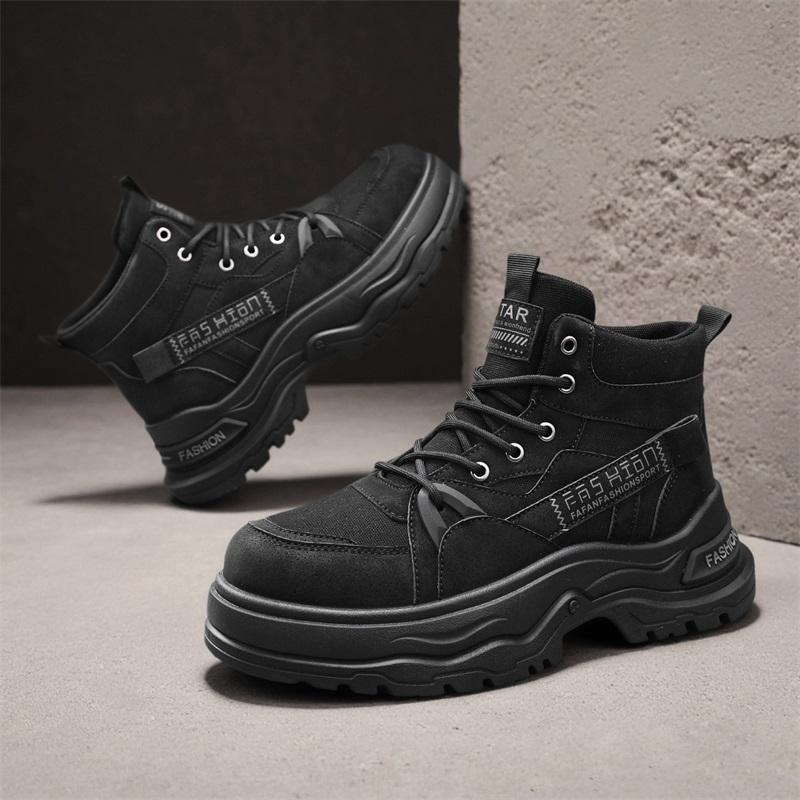 Nová móda Podzim a zima Pánské vysoké boty Martin Studenti Muži Chlapci Trendy Pracovní obuv Měkká podešev Ochrana práce Martin Tenisky