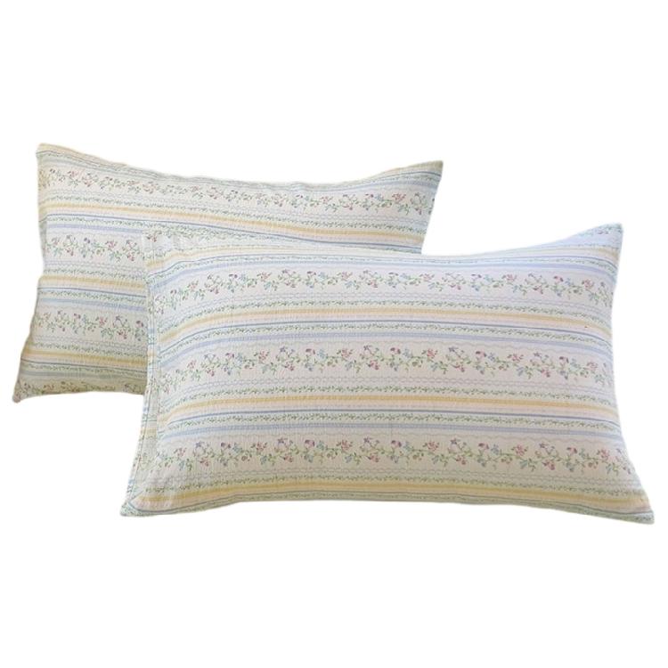 Easy Caring Polyester Pillowcases Pack of 2 Double Layer Gauze Breathable Fabric Soft Bed Pillow Cover