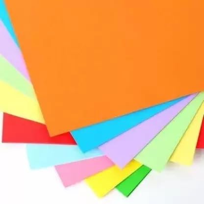 Eclet Neon Origami Paper 15 cm X 15 cm Pack of 100 Sheets (10 sheet x 10 color) Fluorescent Color Both Side Coloured For