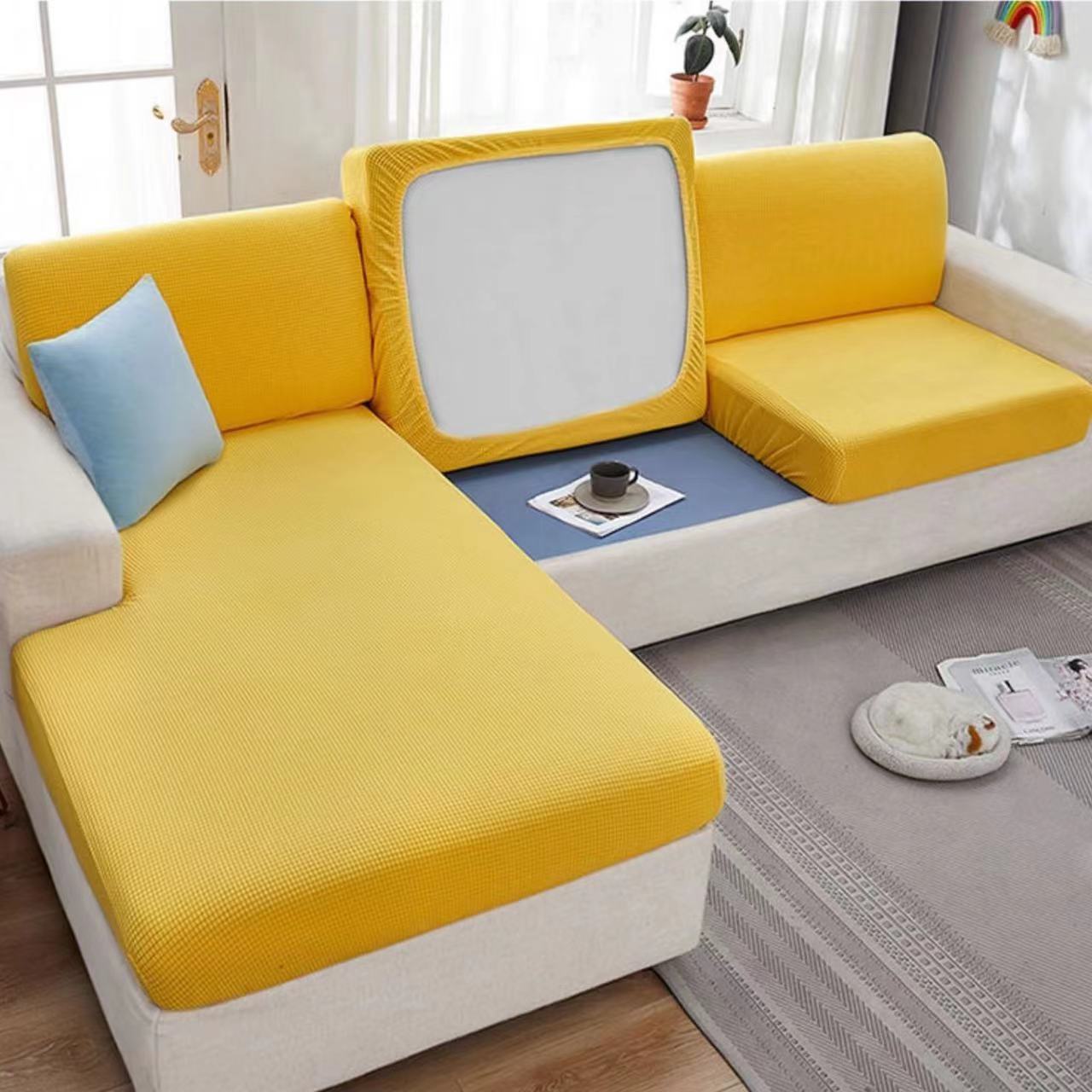 

Чехол на сиденье дивана, толстый жаккардовый хлопок, мягкий эластичный чехол для дивана, защитный чехол для мебели enlarge size-1 жёлтый