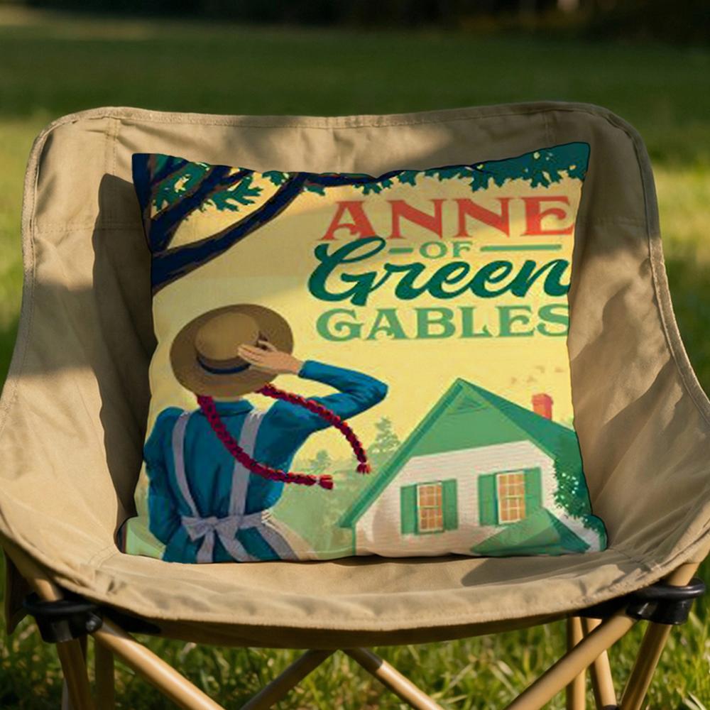 Classic Anne of Green Gables Cushion Cover Soft Reversible Durable Pillow Cover MultiScene Use for Home Car Daily Comfort