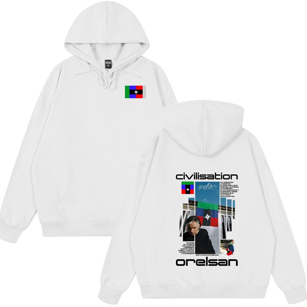

Hot Sale Hoody Rapper Orelsan Civilisation Album Hoodie Women Hip Hop Fashion Streetwear Male Casual Oversized New Style Clorhes M