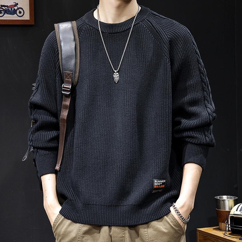

Men’s Winter 2025 High-End Plus Size Knit Sweater - Heavyweight Long Sleeve Trendy American Brand 5XL for 220-245 jin