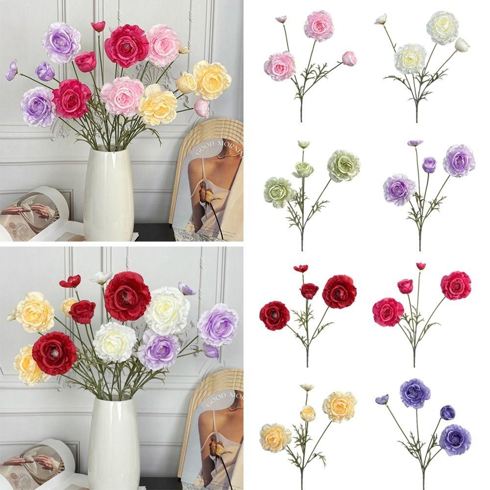 1PC 4 Heads Artificial Peony Flowers Silk Peony Color Fake Bouquet Flower Arrangement Bouquet Peony Wedding Garden Decoration