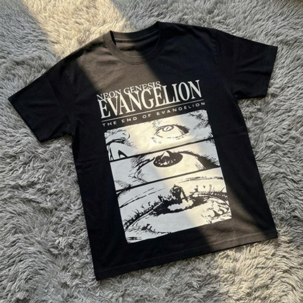 2026 Summer New Arrival Evangelion Pattern Street Style Print Shortsleeve Tshirt Y2k Style Suitable For Both Unisex And Unisex