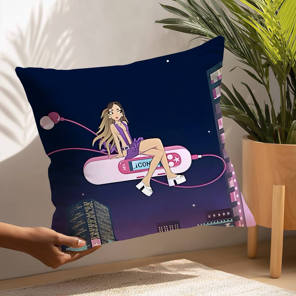 Singer Emilia Mernes Mp3 Pillow Case Plush Fabric Soft Pillowcase Double Sided Print Cushion Cover Household Gifts