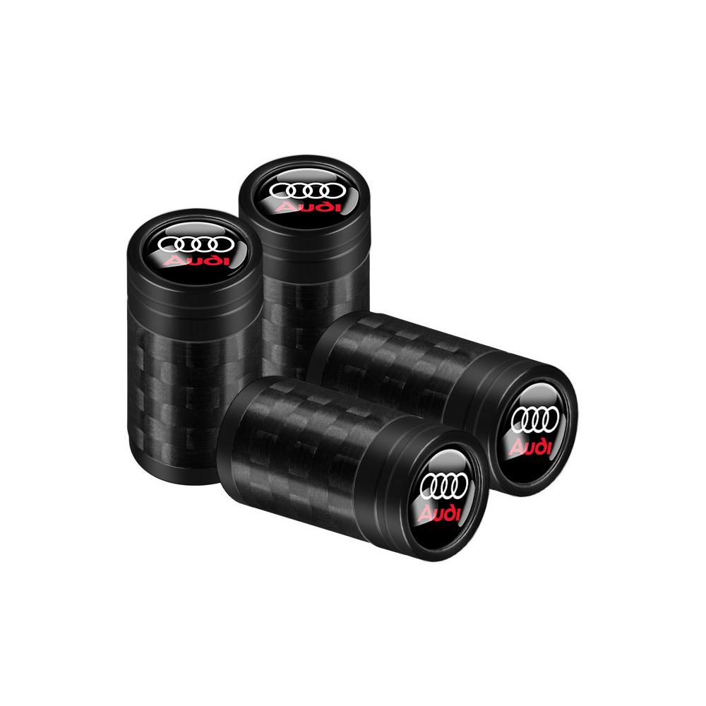 4 Stück Auto Styling Carbonfaser Rad Reifen Ventilkappen Ventilschaftgehäuse für Audi Sline A1 A3 A4 A5 A6 A7 A8 B8 B9 B6 C6 Q2 Q3 Q5 Q7 TT RS
