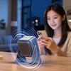 Haut-parleur à Induction Sans Fil Auto-inductif Lumière RGB 8 Modes Support de Téléphone Son Surround Haut-parleur Bluetooth Portable Support de Téléphone