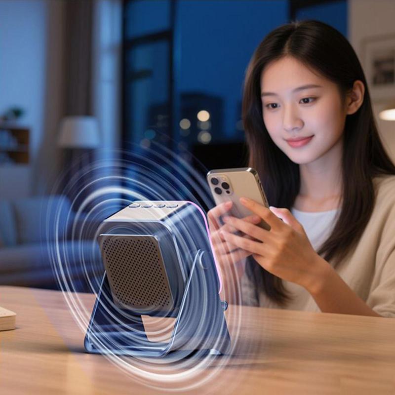 Haut-parleur à Induction Sans Fil Auto-inductif Lumière RGB 8 Modes Support de Téléphone Son Surround Haut-parleur Bluetooth Portable Support de Téléphone